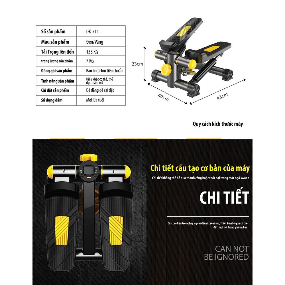 CHAIR - Máy Chạy Bộ Tại Chỗ - MINI Stepper YELLOW mẫu hót 2021