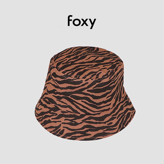 Mũ Bucket Nữ Nón Bucket Nữ FOXY Hoạ Tiết Hoang Dã Hottrend 2021 Phong Cách Hàn Quốc - FOY002