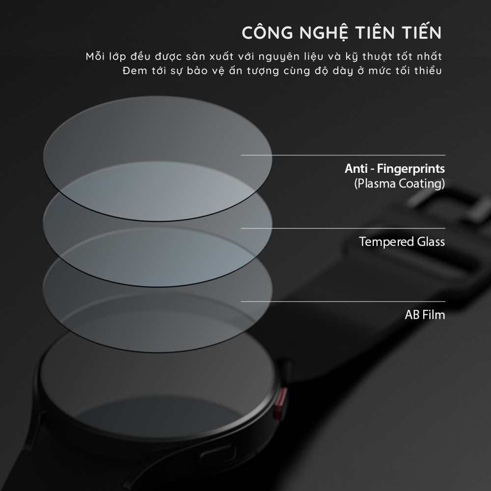 Kính cường lực ID Glass dành cho Galaxy Watch 4 - Ringke