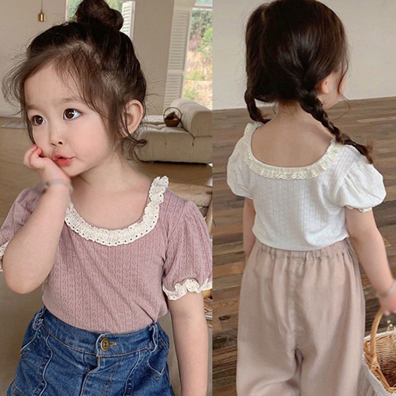 Áo Len Cổ Tròn Hàn Quốc Cho Bé Gái