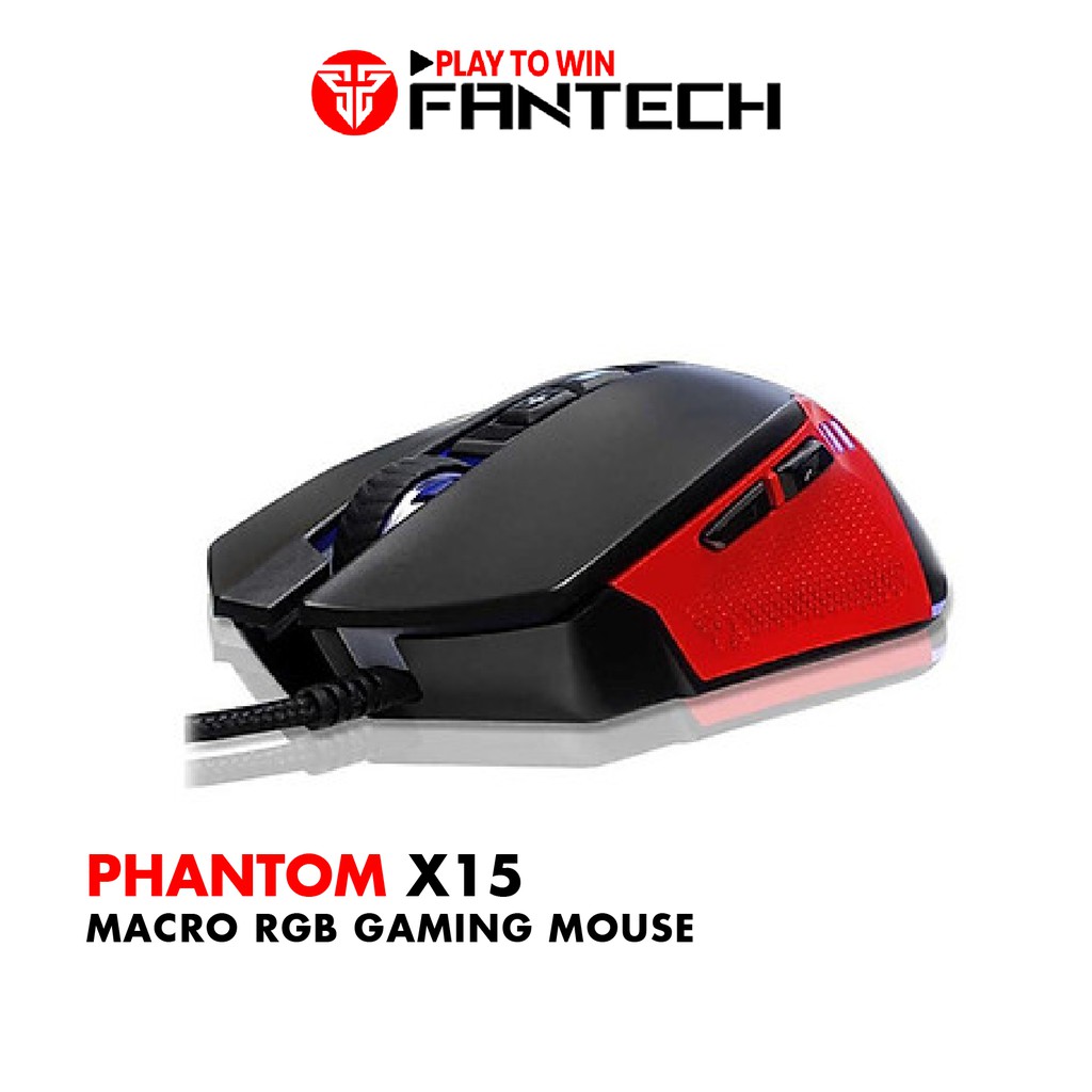 Chuột Gaming Có Dây FANTECH X15 PHANTOM 4800DPI LED RGB 16,8 Triệu Màu 7 Phím Macro - Hãng Phân Phối Chính Thức