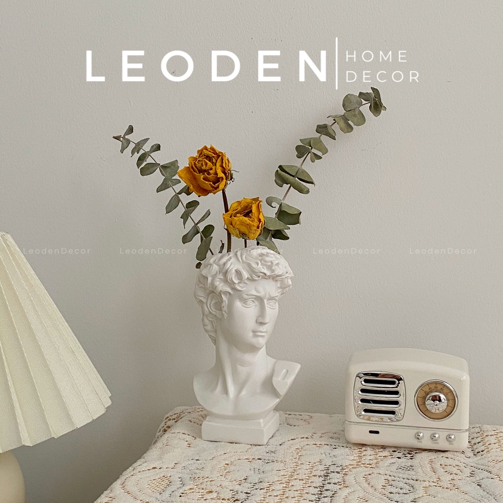 Tượng David trang trí mini cắm hoa decor phong cách Bắc Âu, phụ kiện chụp ảnh đẹp – LEODEN DECOR