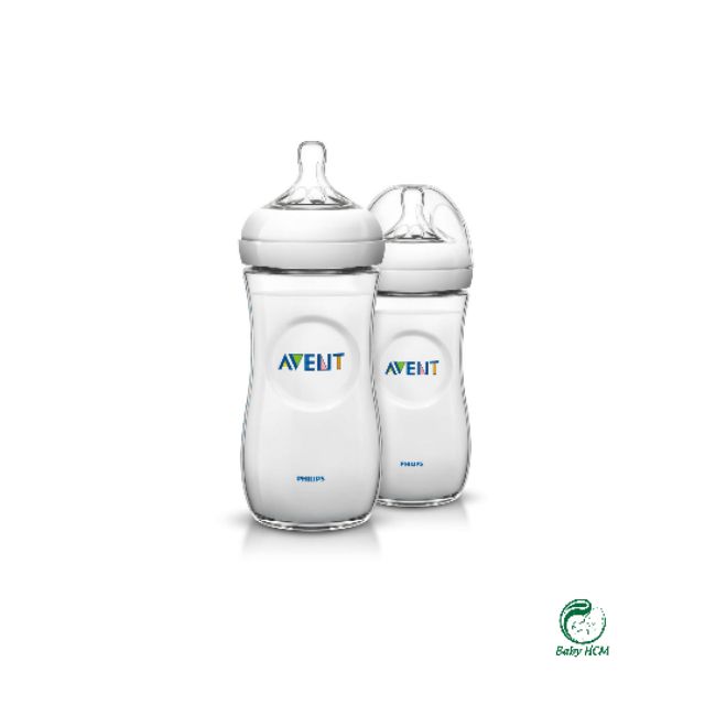 Bình sữa Philips  AVENT Natural 330ml ,mẫu mới Núm số 4: [3-6 tháng ]