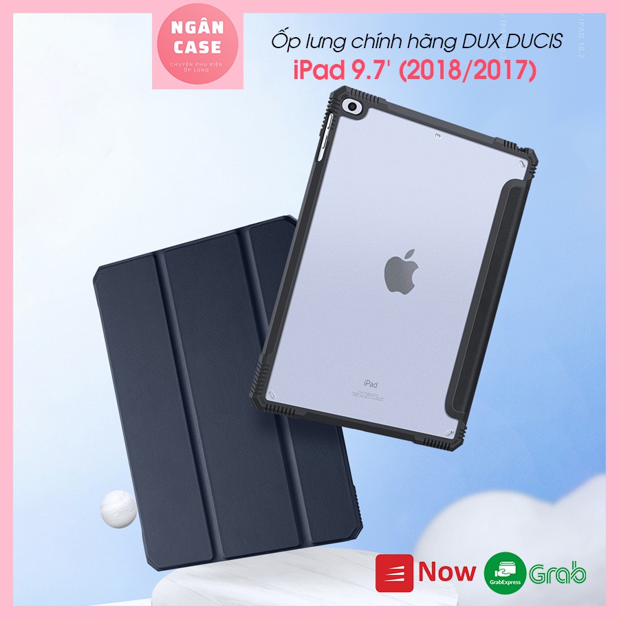 Bao da DUX DUCIS cho iPad 9.7 inch (2018/2017) / iPad Gen 6 - Mặt lưng trong nhám mờ, Góc chống sốc (DÒNG ICE)