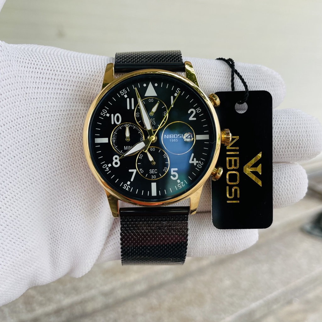 Đồng hồ nam chính hãng - ĐỒNG HỒ NAM NIBOSI SIÊU MỎNG DÂY VỎ INOX NGUYÊN KHỐI HÀNG HÃNG FULL BOX | BigBuy360 - bigbuy360.vn
