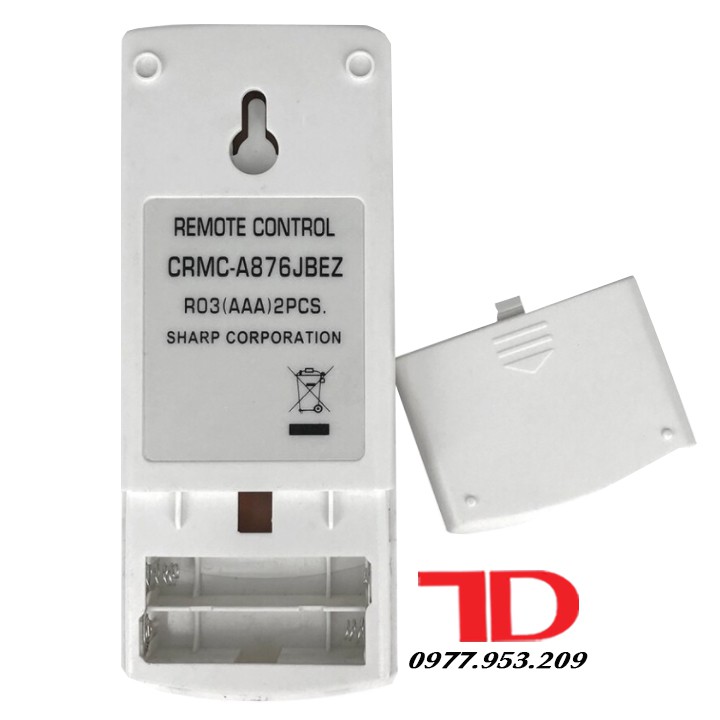 Remote máy lạnh, điều khiển dành cho máy lạnh Sharp, điều khiển điều hòa Sharp nút eco xanh giữa