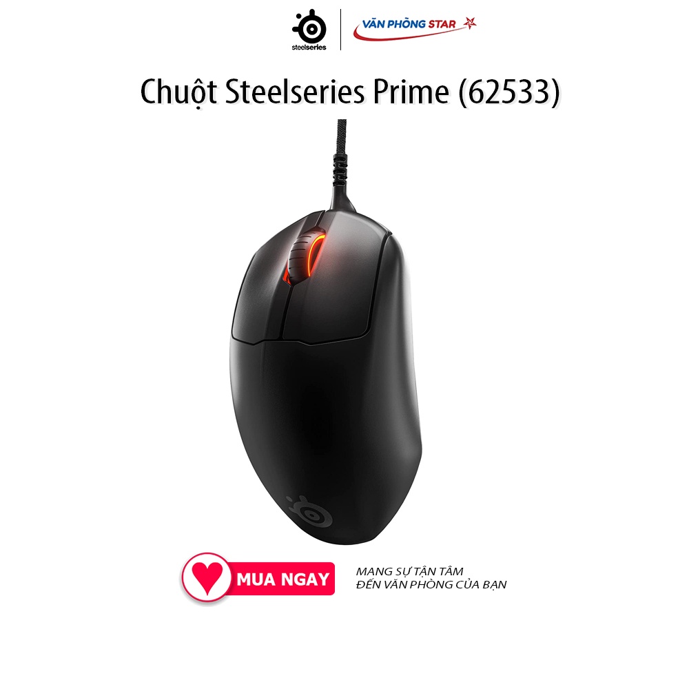 Chuột Steelseries Prime (62533) (USB/RGB) Switch Prestige OM ™ độ bền 100 triệu lượt nhấn Cảm biến TrueMove Pro