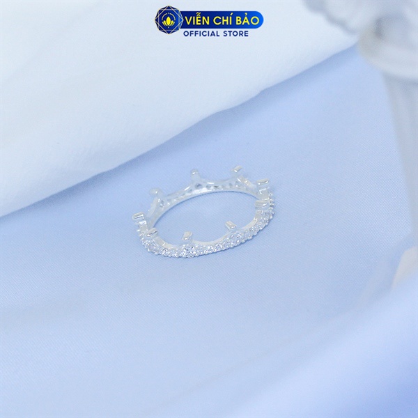 Nhẫn bạc nữ vương miện Crown đính đá chất liệu bạc 925 thời trang phụ kiện trang sức nữ Viễn Chí Bảo N400597