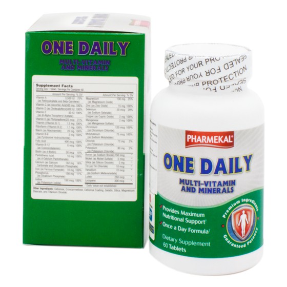 Viên Uống Bổ Sung Vitamin Và Khoáng Chất Pharmekal One Daily Multivitamin And Mineral 60 Viên 0304538