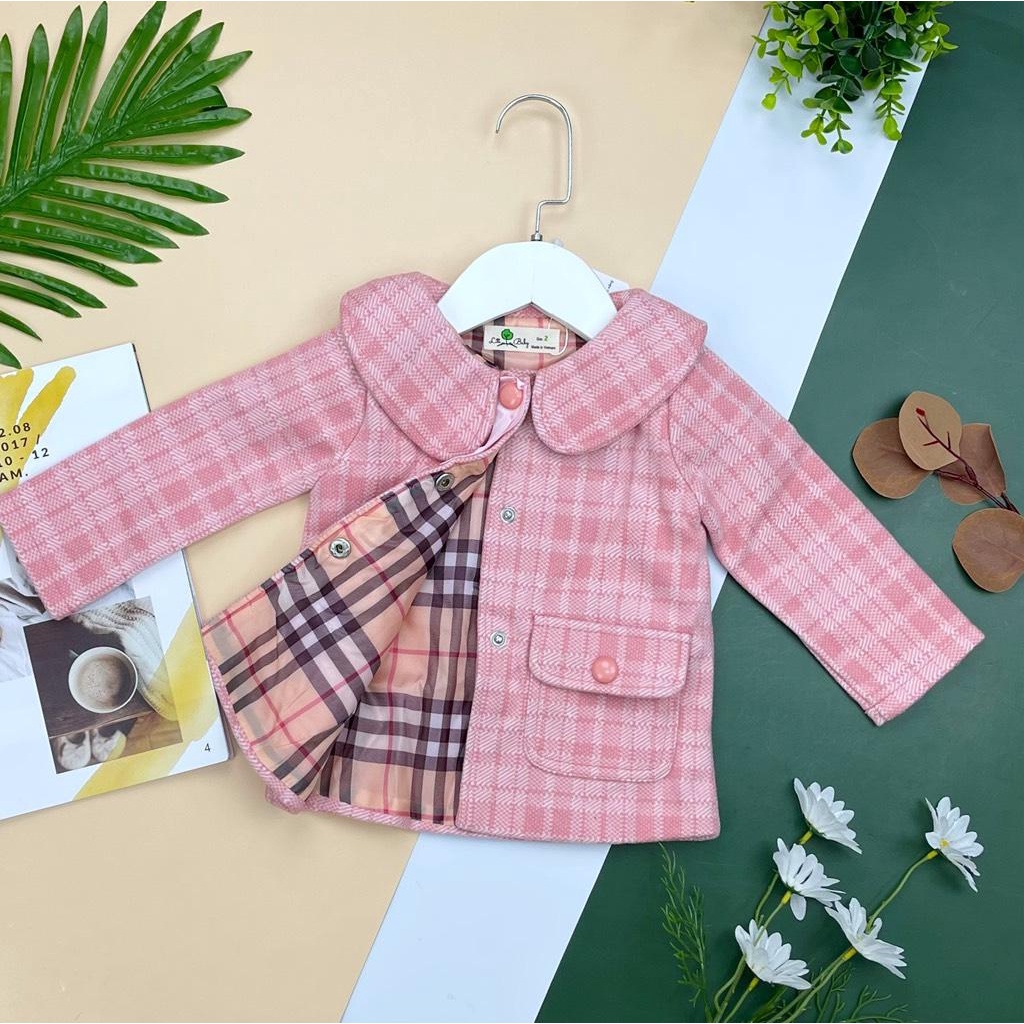 Áo khoác dạ vàng, hồng LITIBABY 2/7T