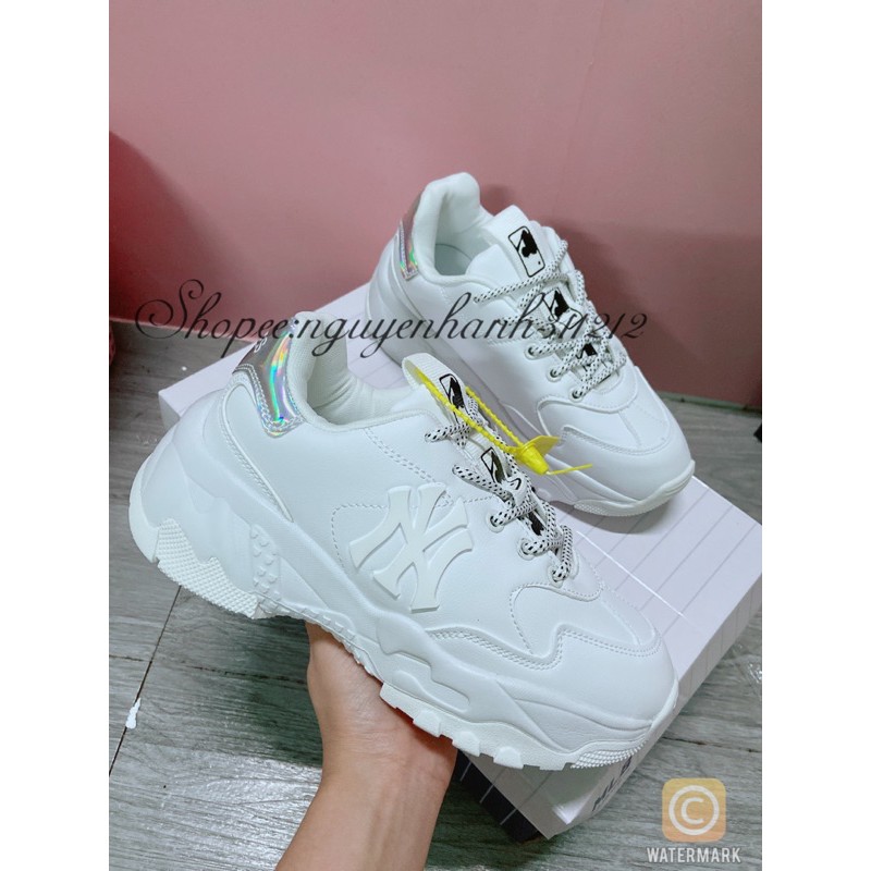 Giày thể thao sneaker đế độn gót màu metalic