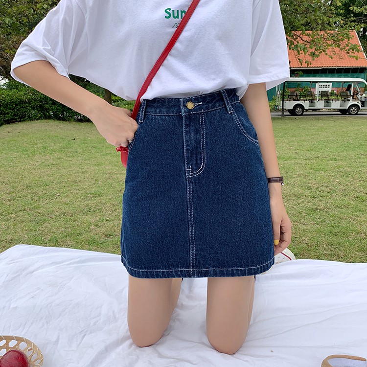 Chân Váy Cạp Cao Phối Viền Phong Cách Thời Trang | BigBuy360 - bigbuy360.vn