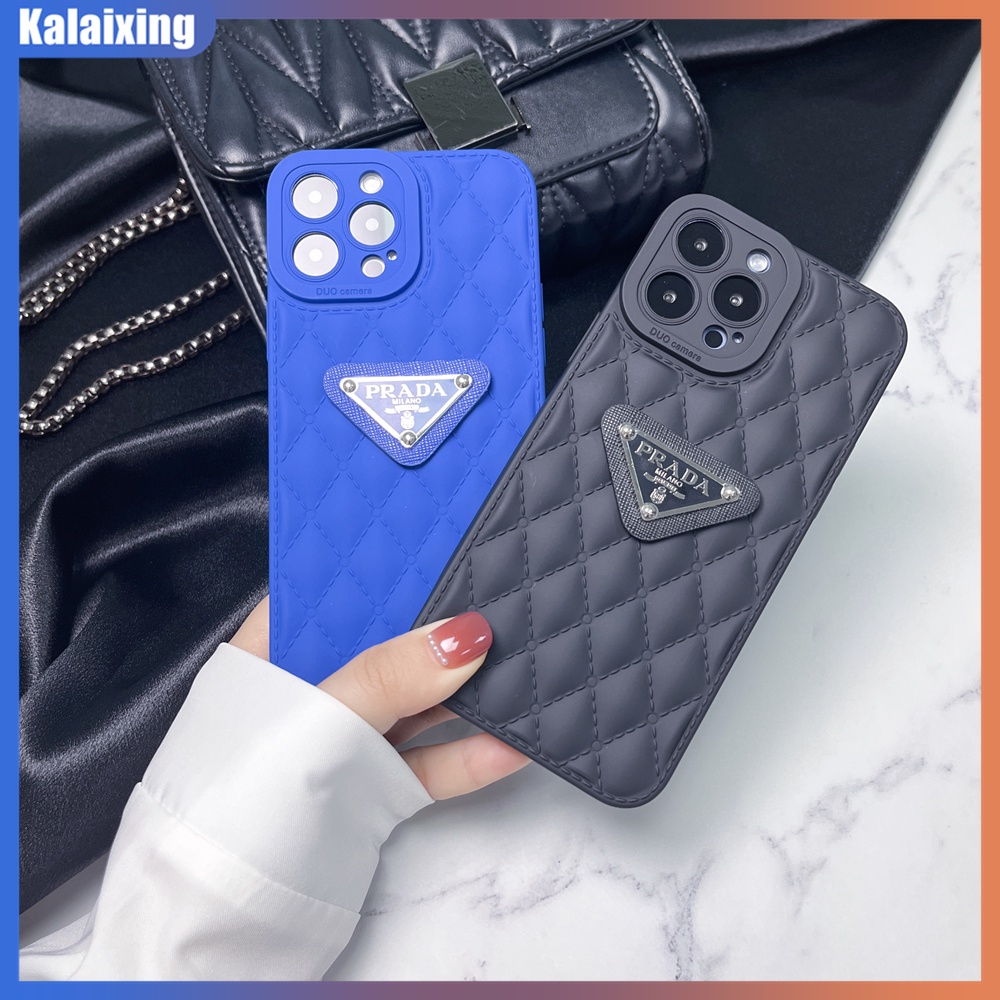 PRADA Ốp Điện Thoại Mềm Họa Tiết Kim Cương Sang Trọng Cho iPhone 14Plus 14 Pro Max 13Pro 12Promax 11Pro Xs Max Xr X Xs