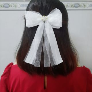 [XINH]Kẹp tóc nơ cài búi buộc tóc hàn quốc bản to nhỏ dành cho tóc ngắn và tóc dài 0062