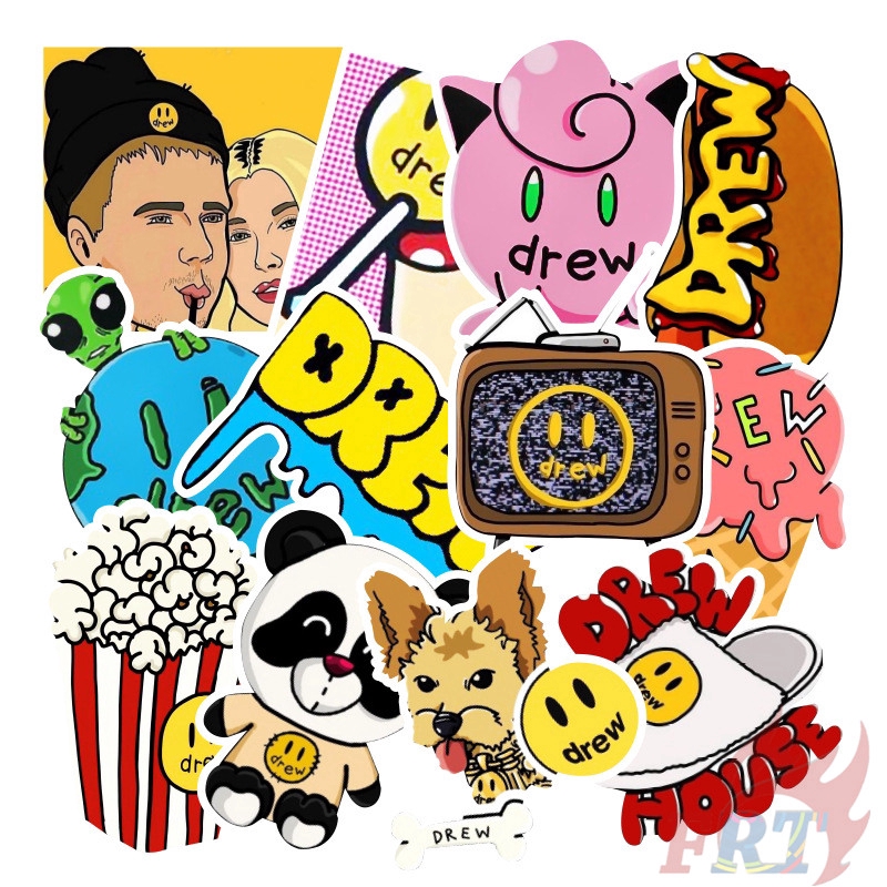 ❉ Drew House - Justin Bieber Fashion Brand Series 03 Stickers ❉ 50Pcs/Set Waterproof DIY Decals Doodle Stickers