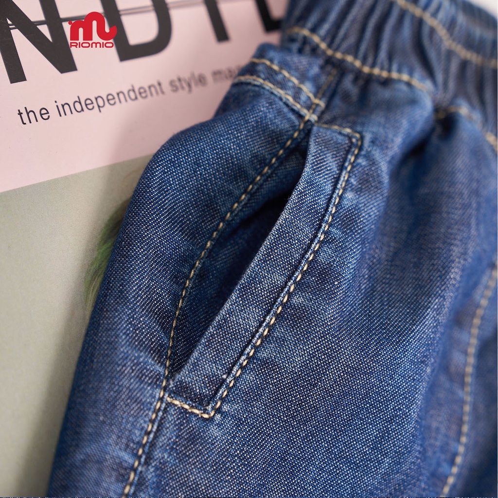 Quần short jean bé gái, sooc bò cho bé 3-11 tuổi (15-40kg) RIOMIO túi xẻ sườn 100% cotton USA - RO208