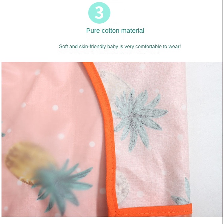 Yếm Ăn Có Túi Chống Thấm Nước Tiện Lợi Cho Bé