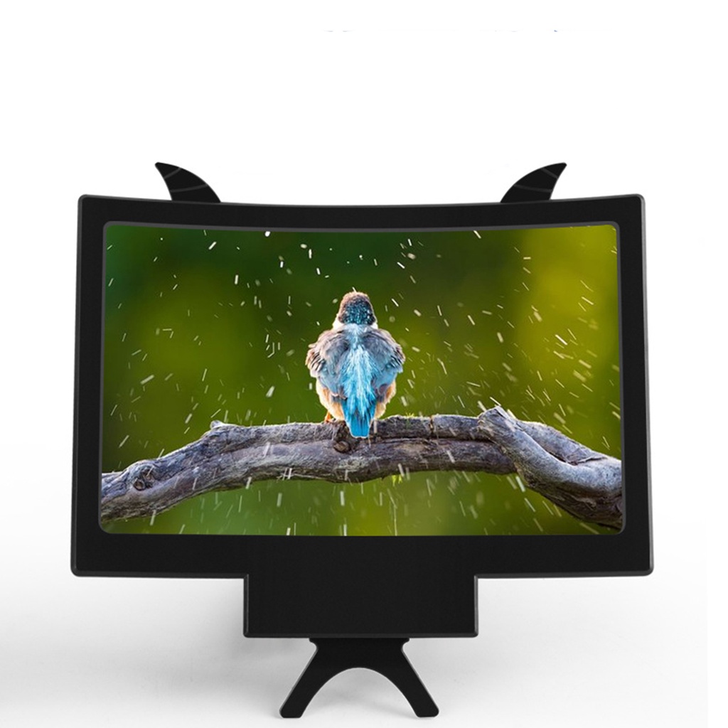 Kính Phóng Đại Màn Hình Cong 10 / 14 inch Với Giá Đỡ Điện Thoại Có Thể Gập Lại Tương Thích Với