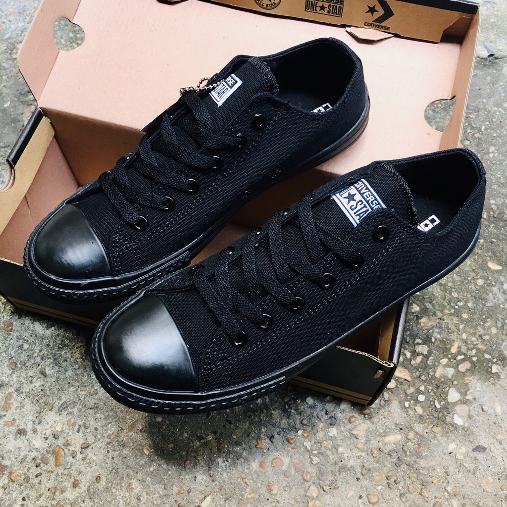 Giày thể thao sneaker 𝐂𝐎𝐍𝐕𝐄𝐑𝐒𝐄 𝐂𝐋𝐀𝐒𝐒𝐈𝐂 đen full cổ thấp