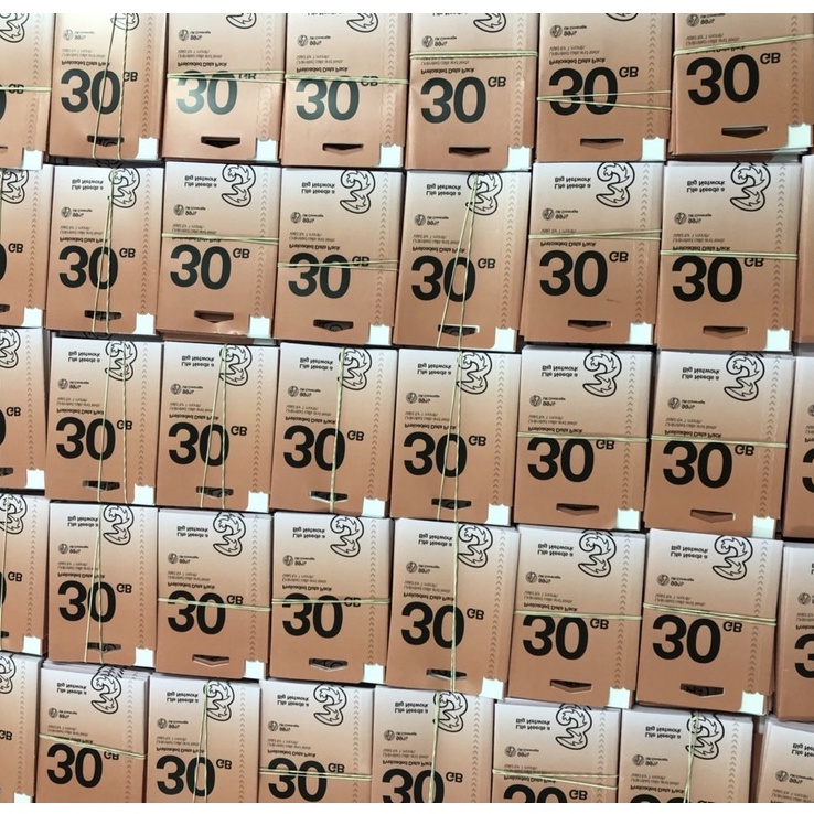 Sim du lịch Châu Âu Three UK 12GB, 16GB tại Anh 30 ngày