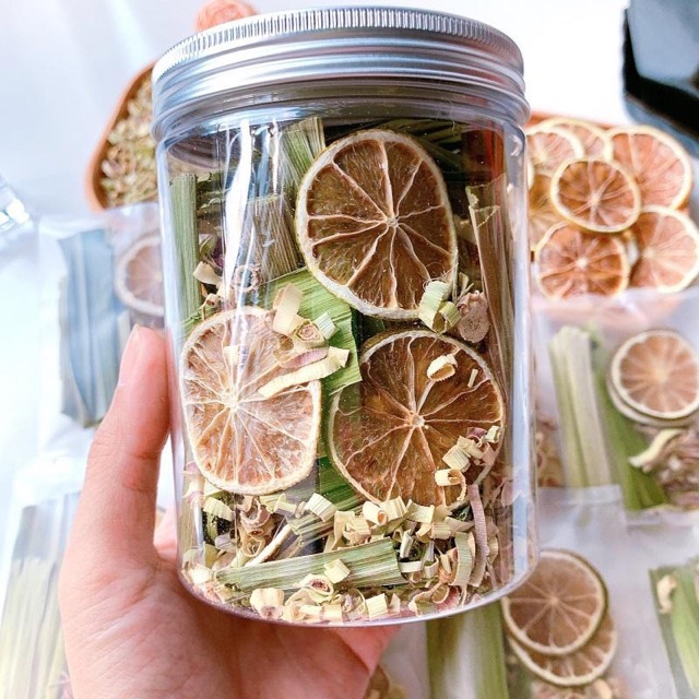 Set 8 gói trà chanh sả detox- giảm cân, giảm mụn, thanh lọc cơ thể