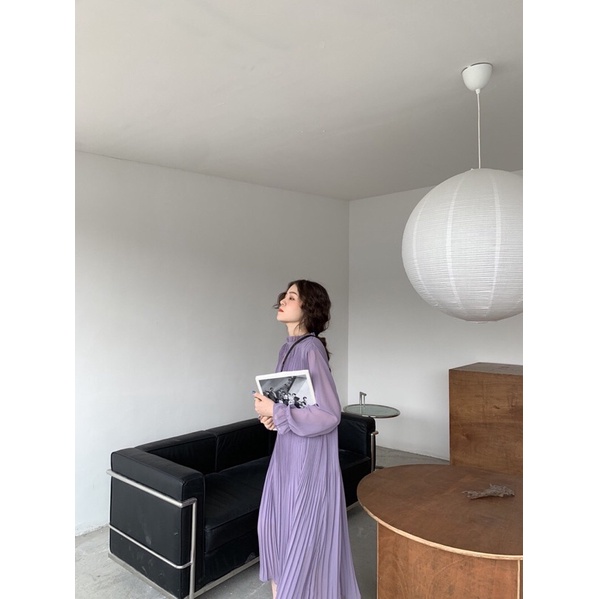 VÁY XẾP LY DÁNG XOÈ DÀI ĐƠN GIẢN