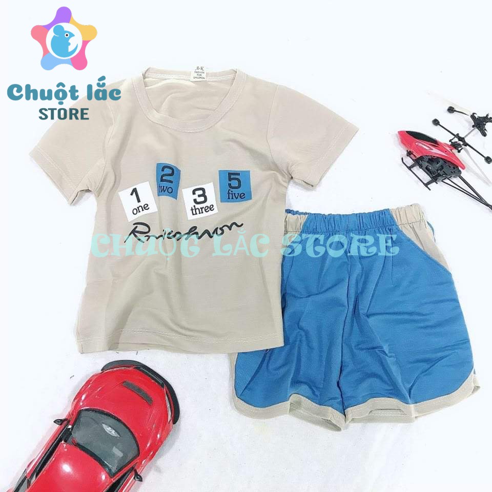 Bộ Quần Áo Bé Trai Chuột Lắc Store Chất Cotton Đũi Mát Mẻ Hình Số 8-18Kg