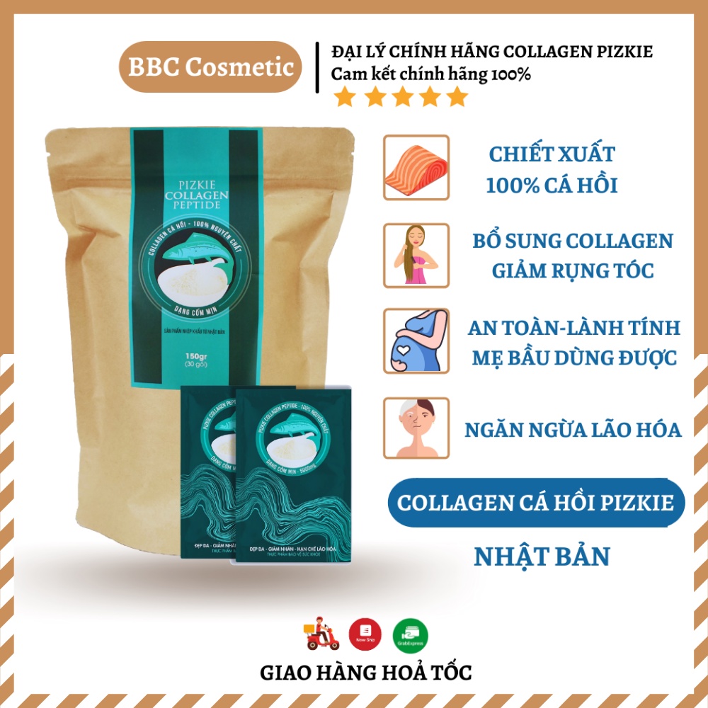 Collagen Pizkie  bổ sung collagen , giúp giảm rụng tóc 90% sau 1 liệu trình