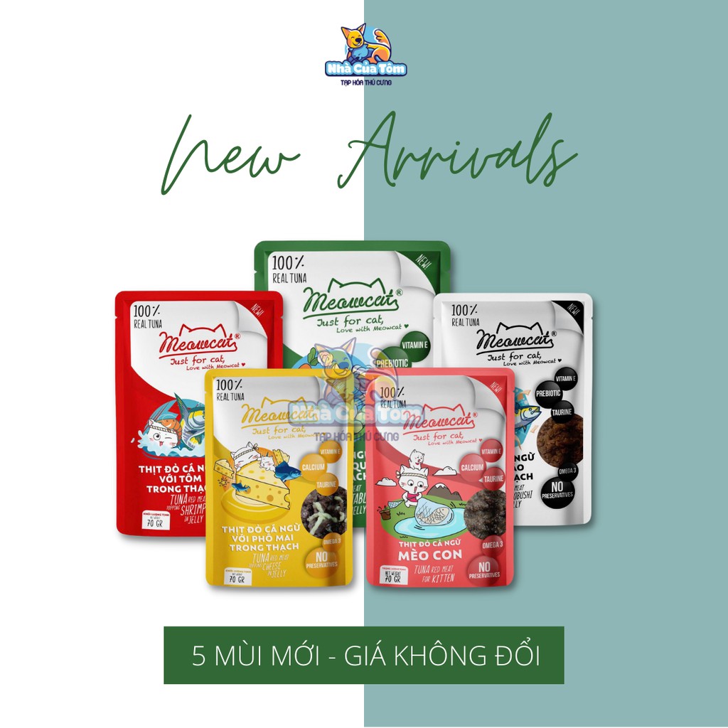 [5 MÙI MỚI - GIÁ KHÔNG ĐỔI] 1 gói Pate Meowcat cho mèo - 70g (Nhiều hương vị hấp dẫn)