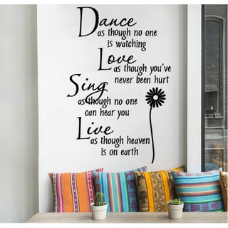 Decal trang trí chũ Tiếng Anh Dance