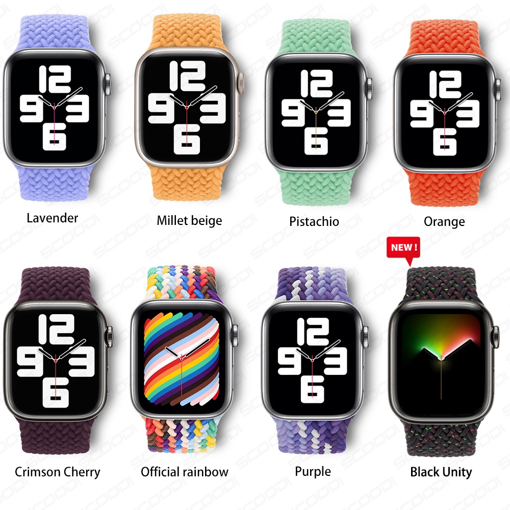 Dây đeo nylon bện thích hợp cho iwatch 49mm 45mm 41mm 44mm 40mm 42mm 38mm iwatch series 8/7/6/5/4/3/2/1/SE