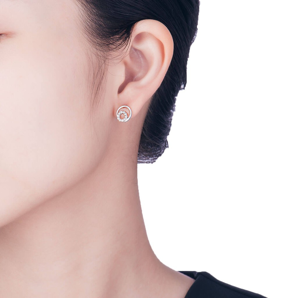 Bông tai Bạc đính đá CZ PNJSilver XM00K000138