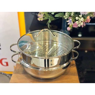 NỒI LẨU HẤP 2 TẦNG GRÄWE Servierpfanne 28 cm - HÀNG ĐỨC