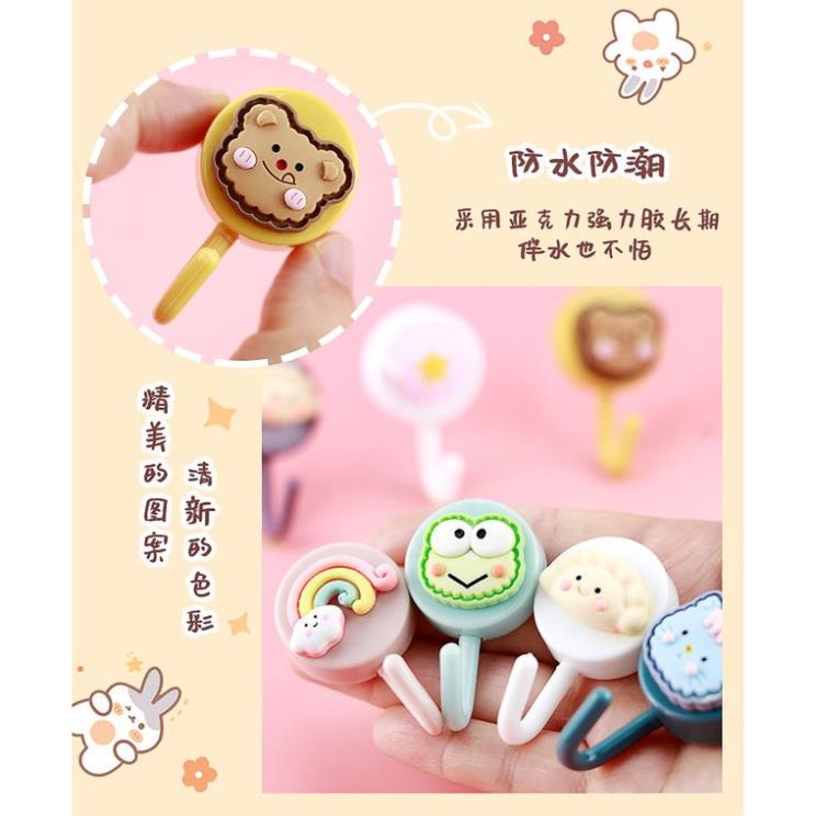 Bộ 2 Móc treo đồ gắn tường họa tiết hoạt hình đáng yêu