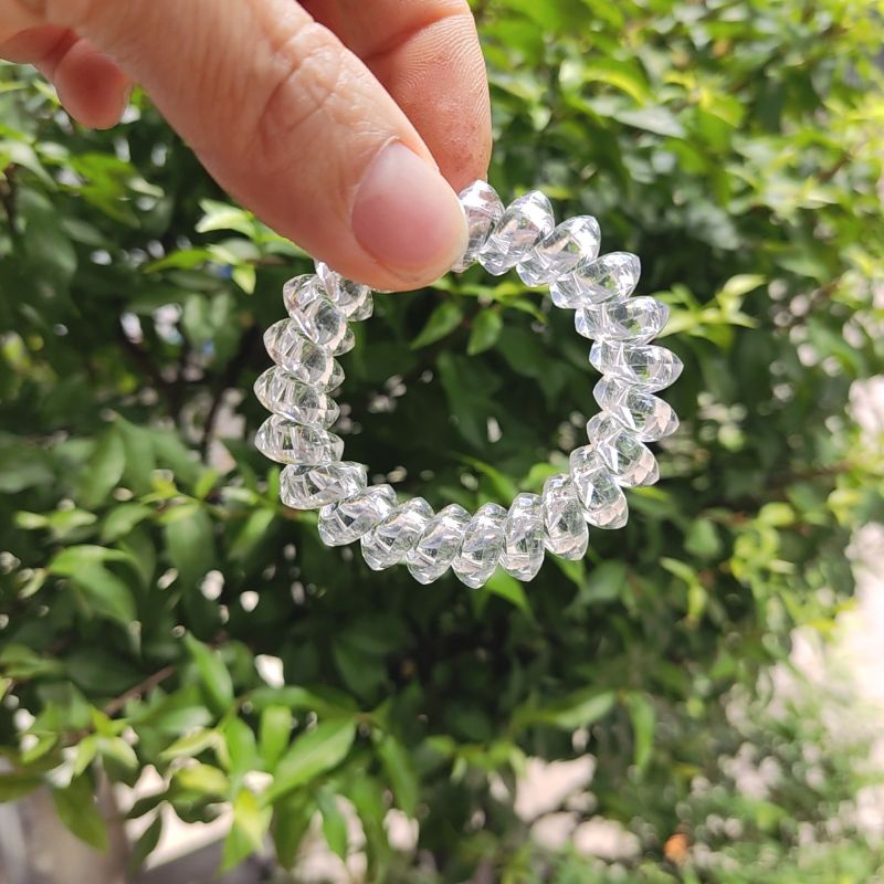 Cột tóc lò xo trong và đen cao cấp