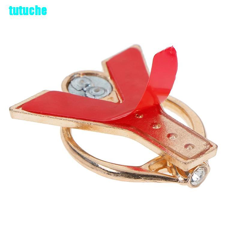 tutu Diamond metal letter finger ring smartphone stand holder mobile phone holder