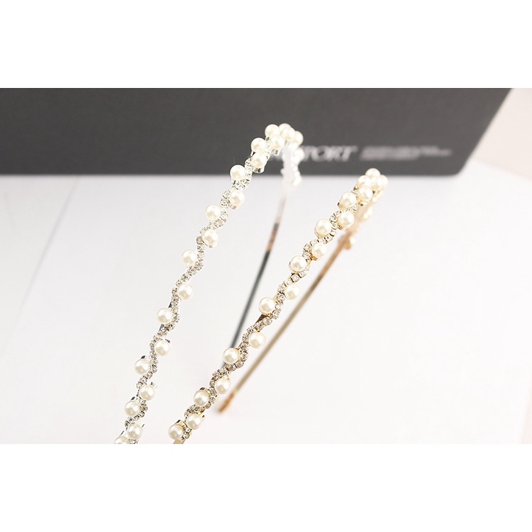 Băng Đô Cài Tóc Đính Ngọc Trai Thời Trang Đơn Giản Cho Nữ