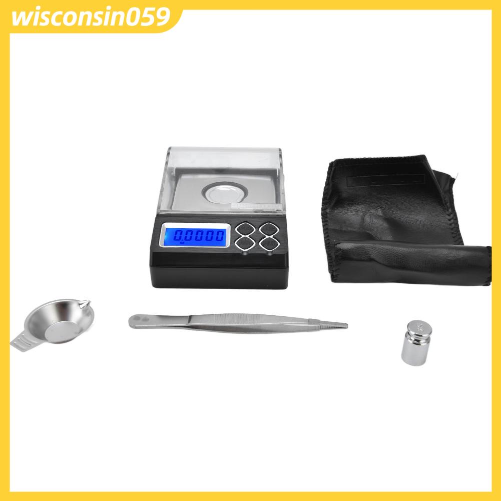 Wisconsin059 Quy mô Carat kỹ thuật số miligram chính xác di động để cân đồ trang sức
