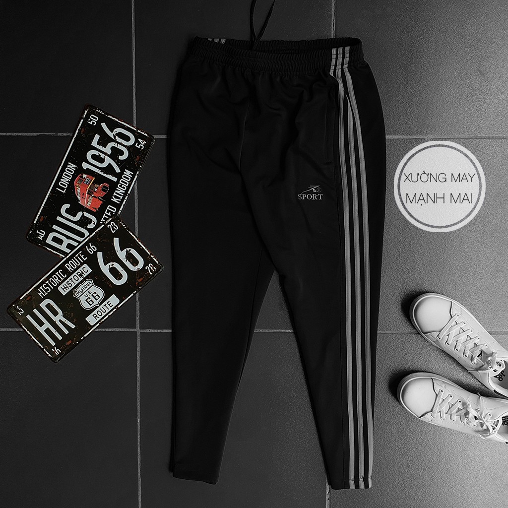 Quần dài nam nữ vải thun 3 viền sọc ống suông thời trang thể thao, Mã QD-3.SỌC | BigBuy360 - bigbuy360.vn