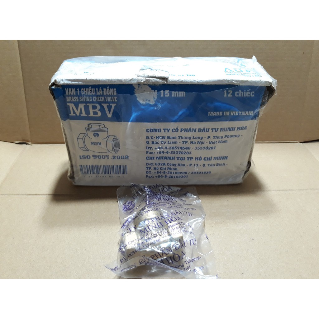 Van 1 chiều lá đồng MBV  DN15 (thay cho van 1 chiều bình nóng lạnh)