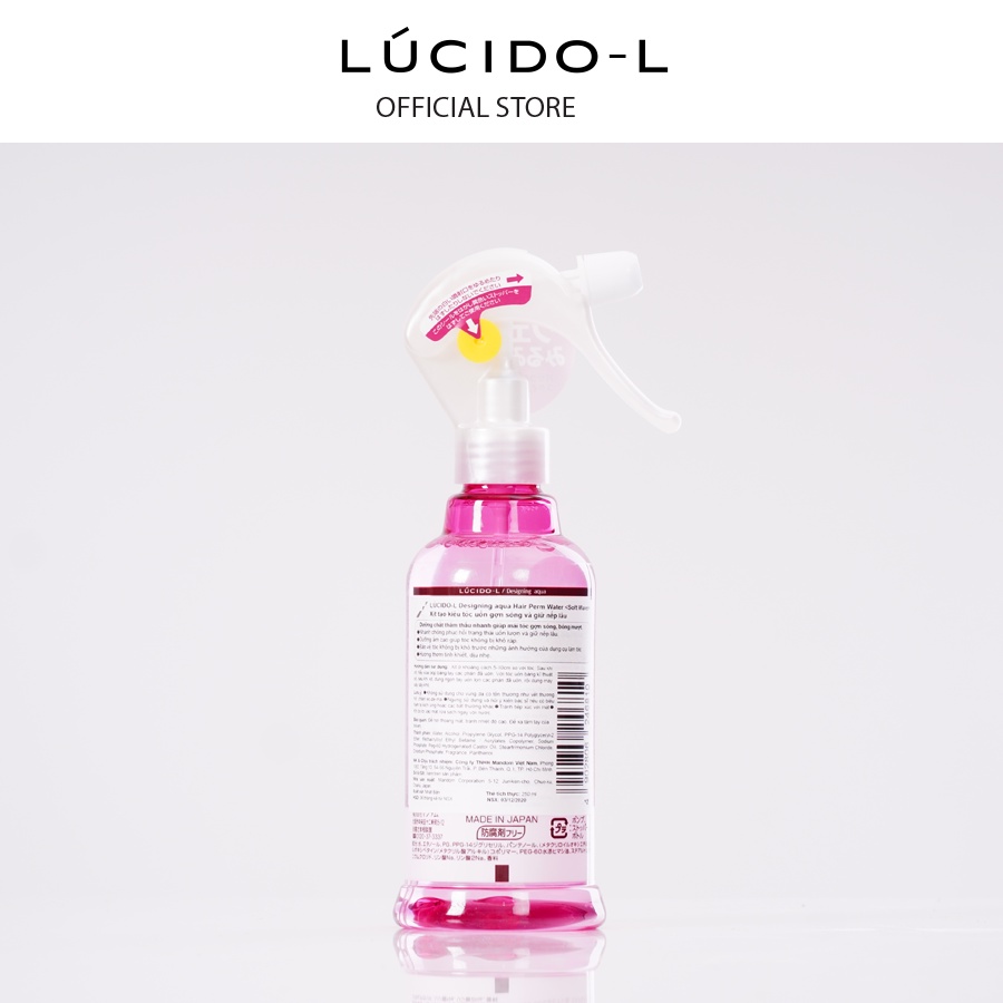 Nước xịt tạo kiểu tóc uốn LÚCIDO-L Designing Aqua Hair Perm Water  250ml/chai