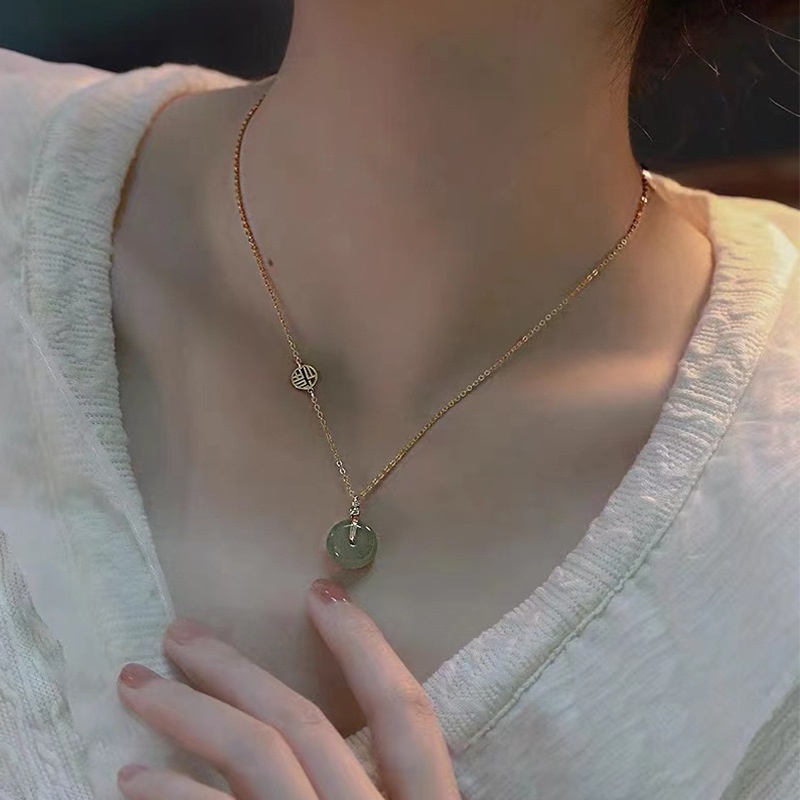 Dây Chuyền Bằng Thép Titan Nhẹ May Mắn Mặt Khóa An Toàn Thời Trang Hàn Quốc Sang Trọng Niche