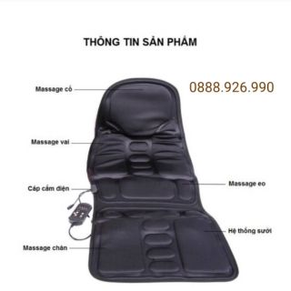 Ghế massage ô tô - 8 chế độ (+ Quà tặng)