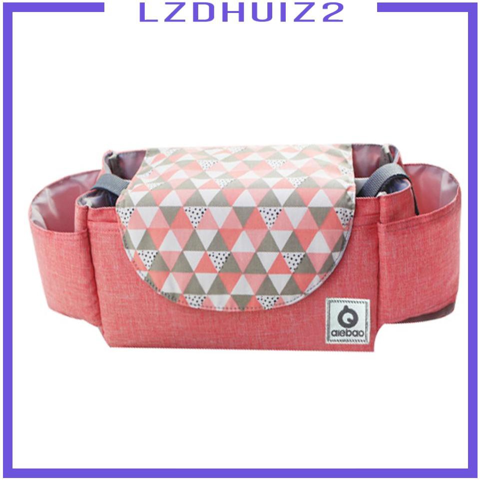 [Lzdhuiz] Les Fleurs Túi Đựng Đồ Gắn Xe Đẩy Em Bé Có Dây Đeo Màu Xám