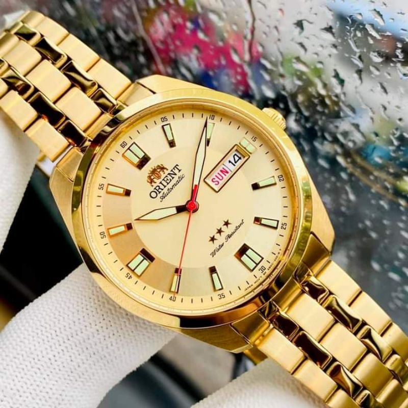 Đồng hồ nam nội địa Nhật Orient 3 sao full gold- Bảo hành 1 năm -Hằng Store