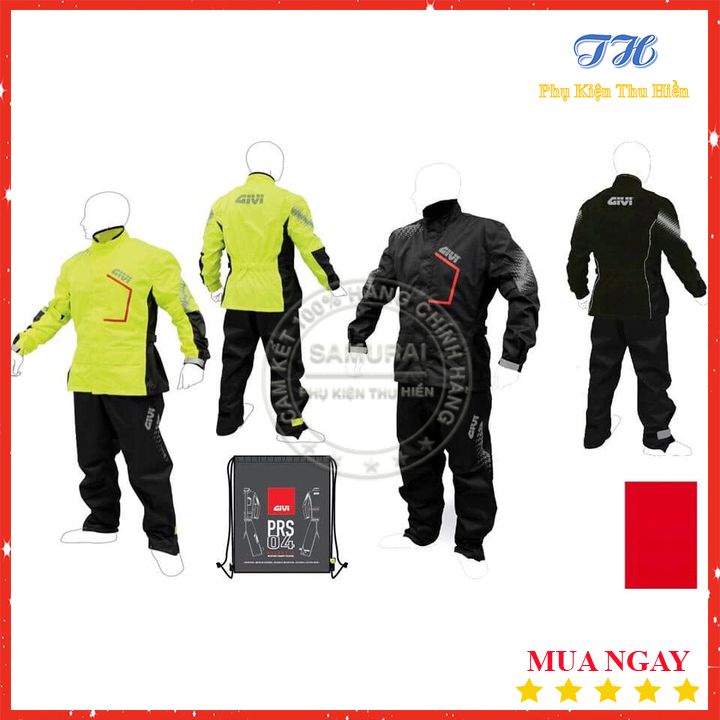 Áo mưa givi PRS04, áo mưa bộ chống thấm nước tốt hàng chính hãng