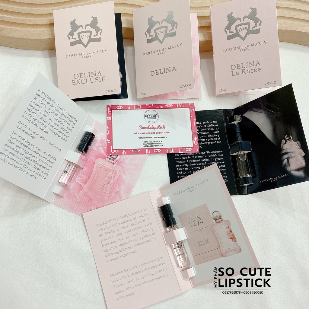 Vial Nước Hoa Parfums de Marly Delina, Delina Exclusif, Delina La Rose