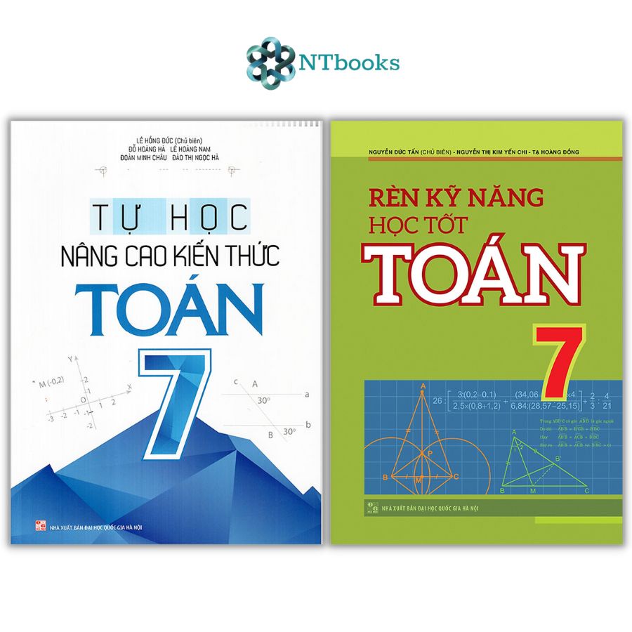 Sách - Combo Rèn Kĩ Năng Học Tốt Toán Lớp 7 + Tự Học Nâng Cao Kiến Thức Toán Lớp 7