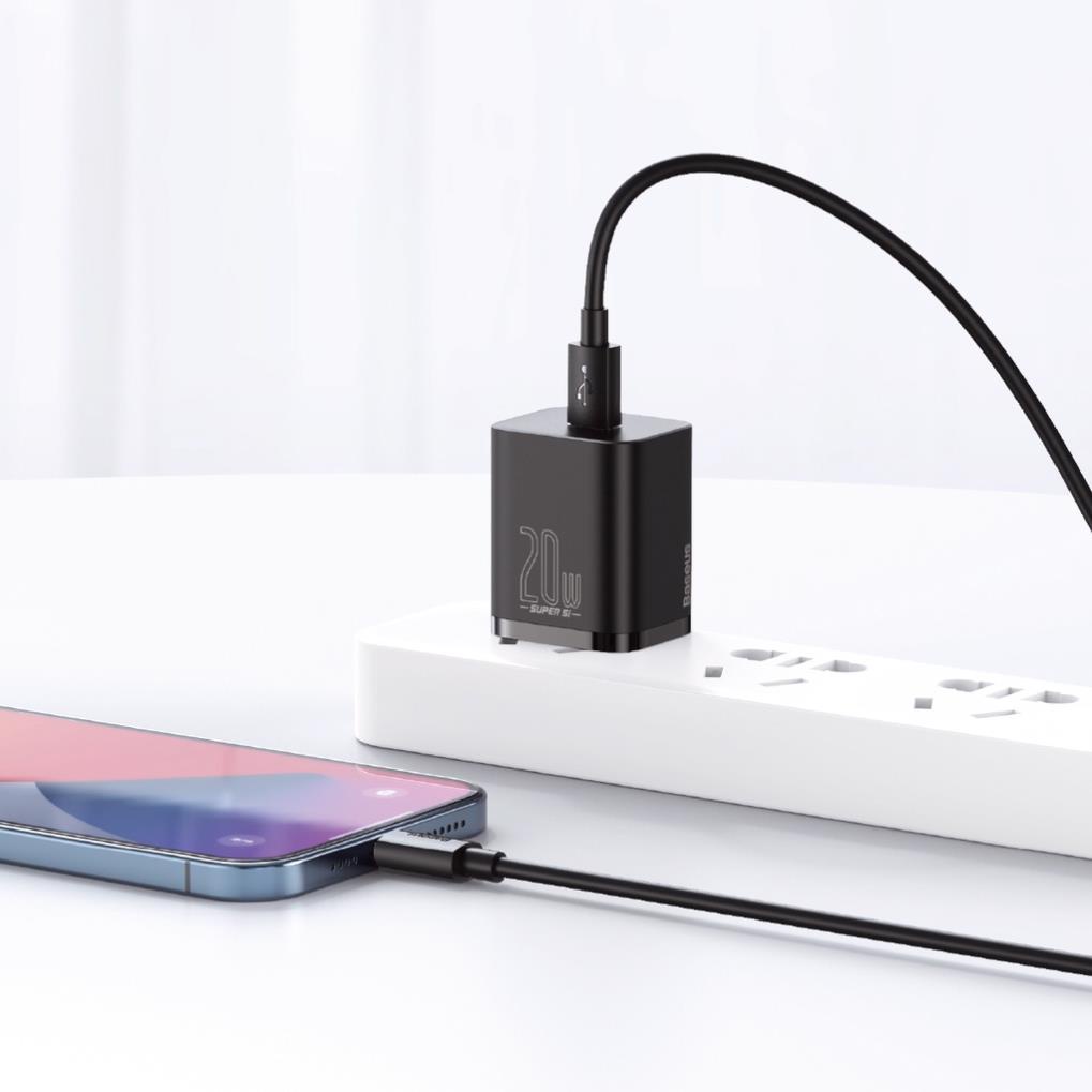 Bộ củ cáp sạc nhanh 20W Cho Iphone / Ipad Baseus Super SI Quick Charger 1C 20W  TZCCSUP  bảo hành 12 tháng