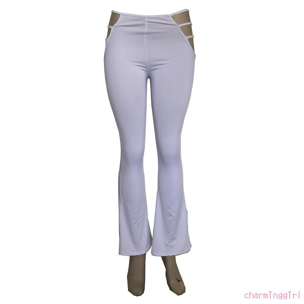 Quần dài ống loe màu trơn phong cách thời trang dành cho nữ